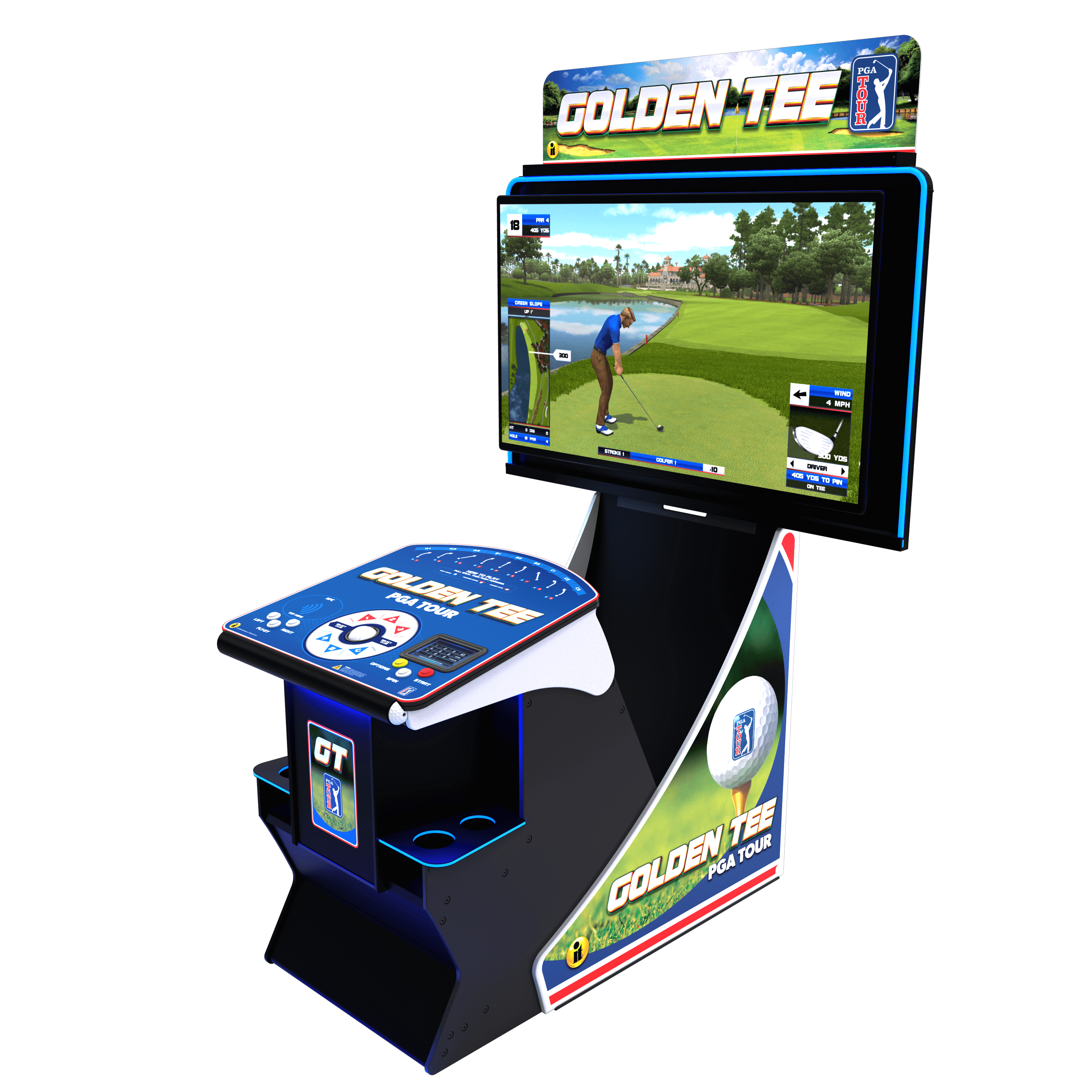 IT GOLDEN TEE PGA TOUR 2022 Clubhouse Home Edition Deluxe Arcade Game